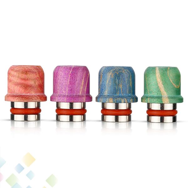 Stable Wood Drip Tips Wide Bore Mouthpiece Stainless Steel and Stable Wood Material High quality fit 510 E Cig DHL Free
