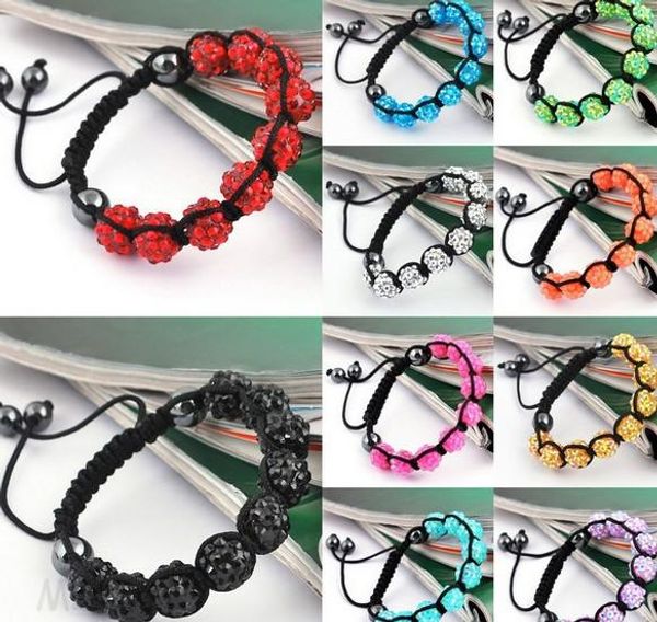 10mm disco ball bracelets resin crystal beads bracelets hematite beads bracelet adjustable women jewelry gift a62, Black 
10mm disco ball bracelets resin crystal beads bracelets hematite beads bracelet adjustable women jewelry gift a62, Black