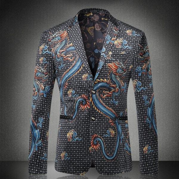 wholesale- dragon print notch lapel men slim fit blazers two button vintage chinese style jaqueta masculina plus size party fancy blazers, White;black
wholesale- dragon print notch lapel men slim fit blazers two button vintage chinese style jaqueta masculina plus size party fancy blazers, White;black