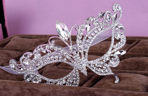 на складе великолепная усыпанная бриллиантами маска для вечеринок crystal crowns rhinestone jewels bling masquerade accessories, Silver 
на складе великолепная усыпанная бриллиантами маска для вечеринок crystal crowns rhinestone jewels bling masquerade accessories, Silver