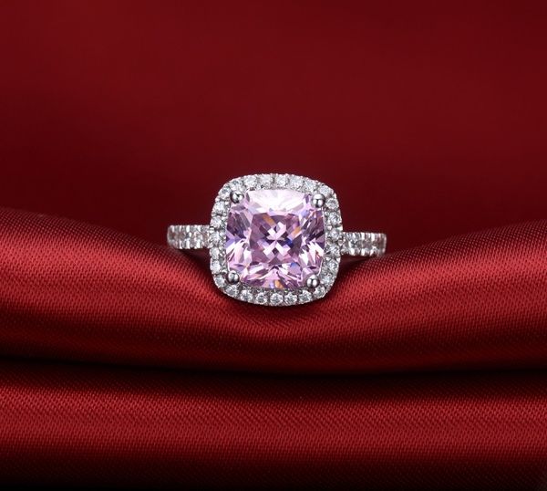 very pretty 2ct pink cushion cut synthetic diamond engagement ring for women 925 sterling silver ring white gold plated jewelry, Slivery;golden
very pretty 2ct pink cushion cut synthetic diamond engagement ring for women 925 sterling silver ring white gold plated jewelry, Slivery;golden