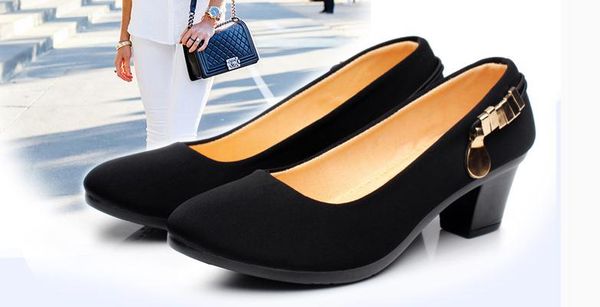 the new cloth shoes for women's shoes in the documentary shoes professional commuter thick with work, Black
the new cloth shoes for women's shoes in the documentary shoes professional commuter thick with work, Black
