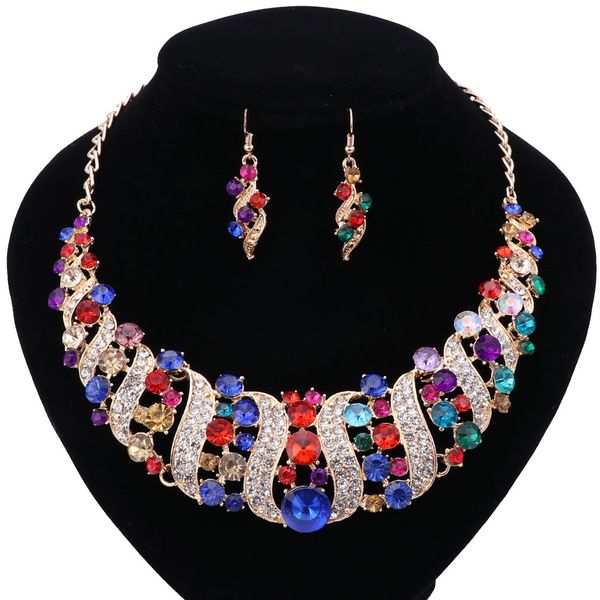 brand gold plated jewelry set wedding party jewelry jade statement necklace earrings rhinestones crystal jewelry sets for women, Black
brand gold plated jewelry set wedding party jewelry jade statement necklace earrings rhinestones crystal jewelry sets for women, Black