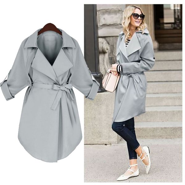 autumn women trench coat long classic blue windbreaker trench quarter sleeve loose coat with belt, Tan;black
autumn women trench coat long classic blue windbreaker trench quarter sleeve loose coat with belt, Tan;black
