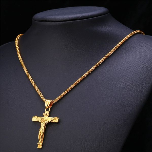 crucifix cross pendant necklace 18k/rose gold/black gun plated/ stainless steel fashion religious jewelry for women/men faith necklace, Silver
crucifix cross pendant necklace 18k/rose gold/black gun plated/ stainless steel fashion religious jewelry for women/men faith necklace, Silver