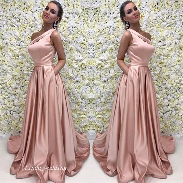 A line pink long evening dre one houlder atin formal prom party event gown plu ize cu tom made
A line pink long evening dre one houlder atin formal prom party event gown plu ize cu tom made