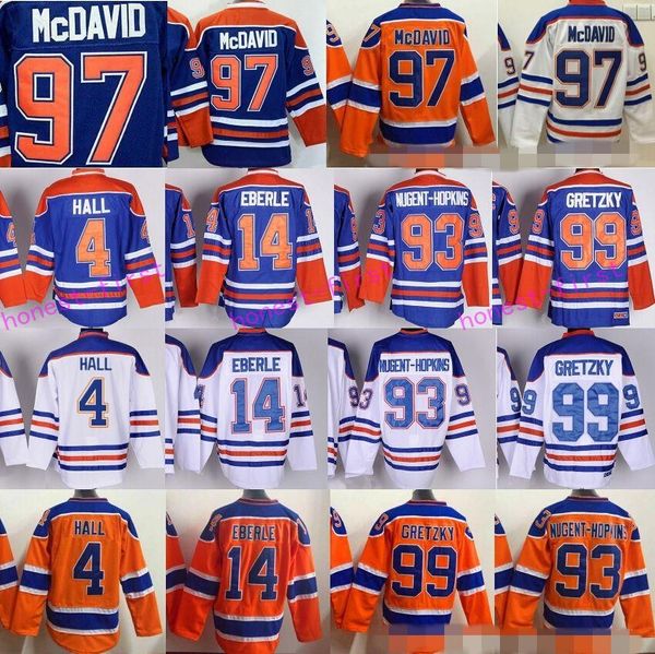 Ice Hockey Jerseys 4 Taylor Hall 14 Eberle 93 Ryan Nugent-Hopkins 97 Connor McDavid 99 Wayne Gretzky Home Road Blue White Orange
Ice Hockey Jerseys 4 Taylor Hall 14 Eberle 93 Ryan Nugent-Hopkins 97 Connor McDavid 99 Wayne Gretzky Home Road Blue White Orange
