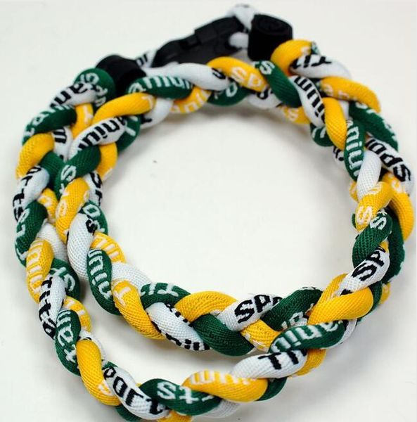 promotion - 400pcs/lot baseball sports titanium 3 rope braided green white yellow ge necklace rt046, Golden;silver
promotion - 400pcs/lot baseball sports titanium 3 rope braided green white yellow ge necklace rt046, Golden;silver