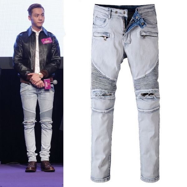 2021 motocycle jeans men's fashion slim vintage biker jeans casual thick heavyweight stretch denim pants damage long trousers, Blue
2021 motocycle jeans men's fashion slim vintage biker jeans casual thick heavyweight stretch denim pants damage long trousers, Blue
