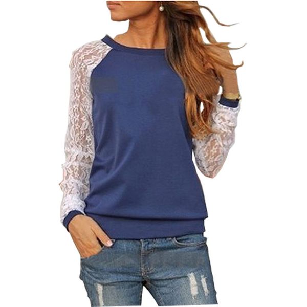 wholesale-t clothing selling women antumn patchwork lace long-sleeve shirt 2016 loose o-neck t-shirt women's vestidos women's gz14, Black
wholesale-t clothing selling women antumn patchwork lace long-sleeve shirt 2016 loose o-neck t-shirt women's vestidos women's gz14, Black