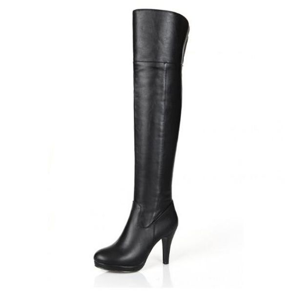 women genuine leather platform over knee thigh high heel boots size lady boots us 5-8.5, Black
women genuine leather platform over knee thigh high heel boots size lady boots us 5-8.5, Black