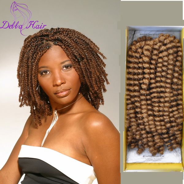 

wholesale- 8" afro kinky twist hair crochet braids ombre synthetic marlybob nubian twist kinky curly braiding crochet hair extensions, Black