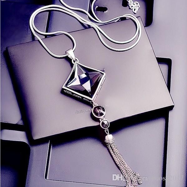 42g chain length 72cm creative luxury silver box diamond gem necklace tassel long sweater necklace for women hip hop winter accessories
42g chain length 72cm creative luxury silver box diamond gem necklace tassel long sweater necklace for women hip hop winter accessories