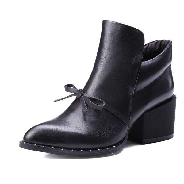 2017 new shoes woman spring/autumn ankle boots for women genuine leather booties fashion ladies martin short boots, Black
2017 new shoes woman spring/autumn ankle boots for women genuine leather booties fashion ladies martin short boots, Black