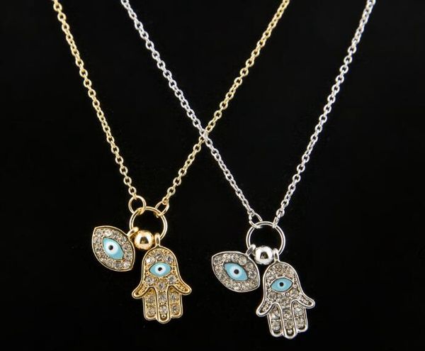 5pcs/lot hiphop men women gold silver color fatima hand turkey blue eye alloy pendant necklace rhinestone copper chain jewelery
5pcs/lot hiphop men women gold silver color fatima hand turkey blue eye alloy pendant necklace rhinestone copper chain jewelery