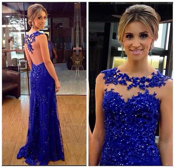 sparkly royal blue sequined prom dresses 2017 sheer neck lace appliqued illusion back long pageant gowns formal party wear, Black
sparkly royal blue sequined prom dresses 2017 sheer neck lace appliqued illusion back long pageant gowns formal party wear, Black