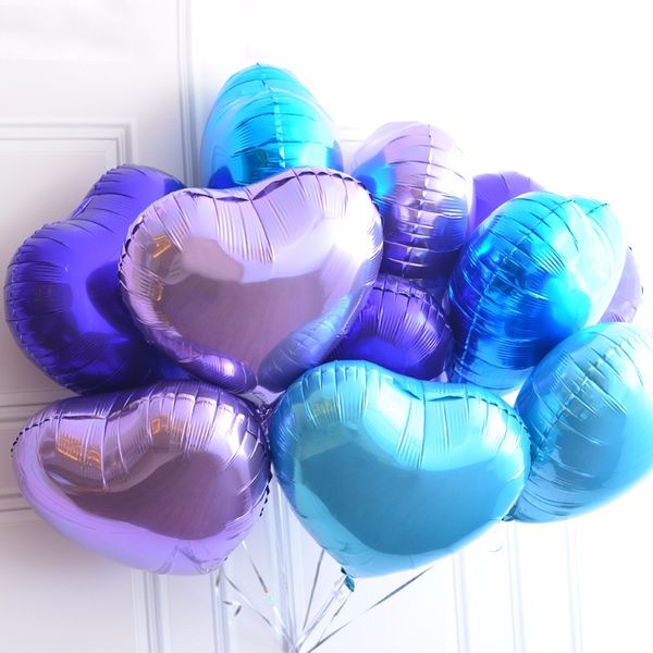 18 Inches Heart Shaped Foil Balloon Wedding Decoration Helium Balloon Inflatable Air Balls Party Supplies