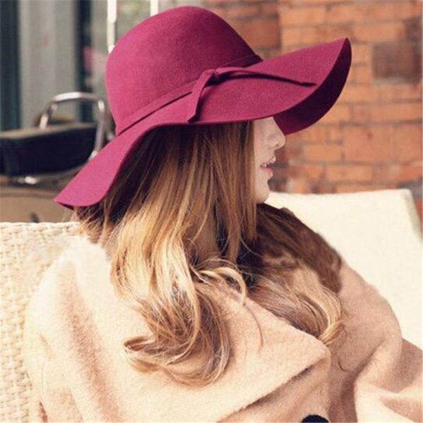 Wide brim beach retro hat 9color briti h tyle ummer ladie women wool felt fedora floppy cloche bowknot un hat lei ure trend joker cap
Wide brim beach retro hat 9color briti h tyle ummer ladie women wool felt fedora floppy cloche bowknot un hat lei ure trend joker cap
