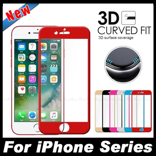 for iphone x xs max xr 8 7 6s 3d curved edge full cover tempered glass screen protector film for iphone8 tempered glass for iphone6 7 8plus