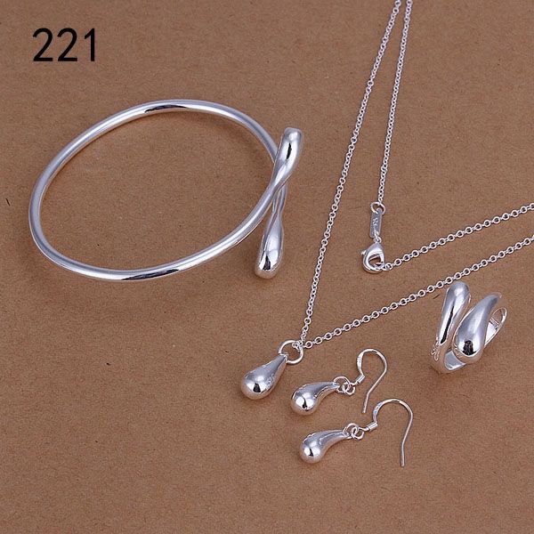 same price mis style women's sterling silver jewelry sets fashion 925 silver necklace bracelet earring ring jewelry set gts61, Black
same price mis style women's sterling silver jewelry sets fashion 925 silver necklace bracelet earring ring jewelry set gts61, Black