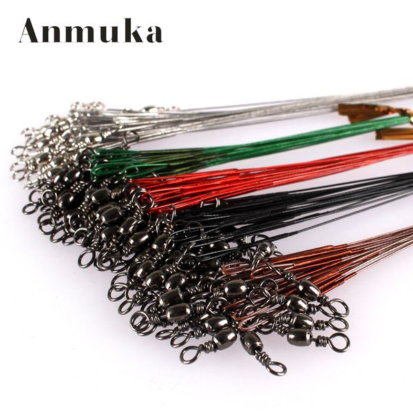 wholesale- anmuka 50pcs steel wire leader rope fishing line lure leader swivel interlock snap anti-bite line fishing hooks 16/18/22/25/28cm
wholesale- anmuka 50pcs steel wire leader rope fishing line lure leader swivel interlock snap anti-bite line fishing hooks 16/18/22/25/28cm