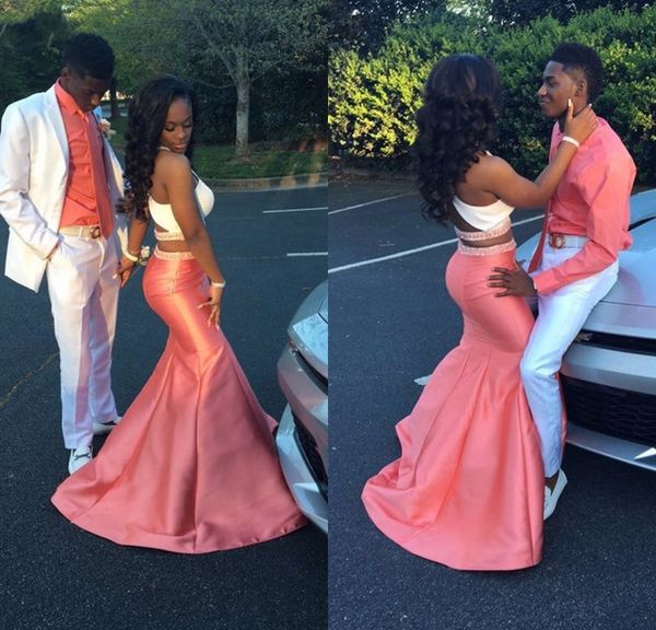 sequins beaded sparkle two pieces prom dresses 2017 halter white pink taffeta evening party dresses graduation gowns, Black
sequins beaded sparkle two pieces prom dresses 2017 halter white pink taffeta evening party dresses graduation gowns, Black