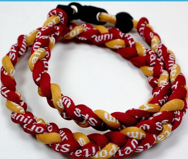 promotion -baseball sports titanium 3 rope braided red red yellow ge necklace rt055, Golden;silver
promotion -baseball sports titanium 3 rope braided red red yellow ge necklace rt055, Golden;silver