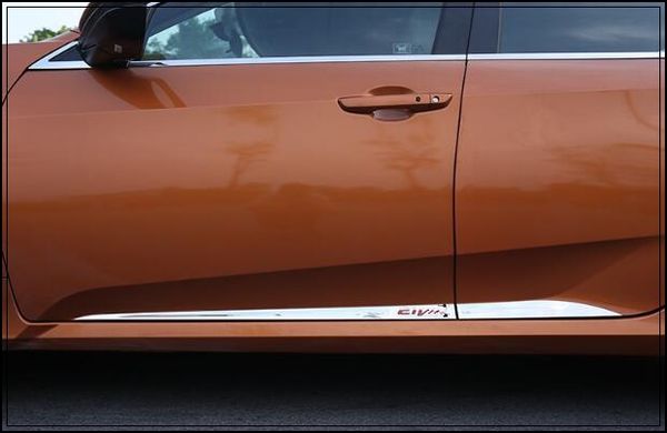 stainless steel 4pcs car side door decoration trim strip,protecion strip,door moulding,for honda civic 2016 
stainless steel 4pcs car side door decoration trim strip,protecion strip,door moulding,for honda civic 2016