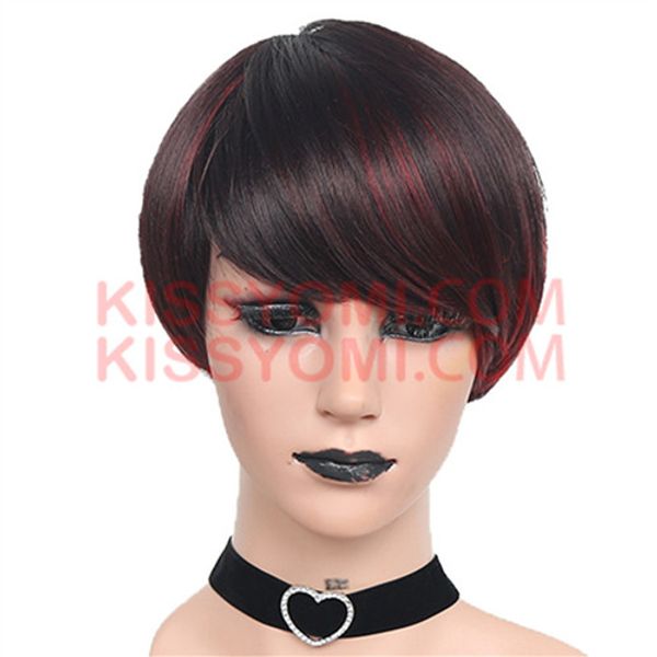 women heat resistant short wig straight synthetic hair wigs lolita drag party celebrity wig dark red wine, Black
women heat resistant short wig straight synthetic hair wigs lolita drag party celebrity wig dark red wine, Black