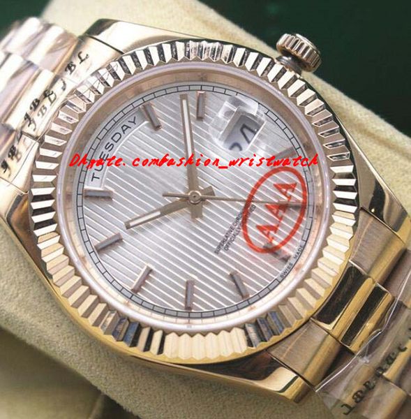 luxury watches 2018 rose gold stainless steel bracelet 40mm 228235 stripe dial automatic movement fashion men's watch wristwatch
luxury watches 2018 rose gold stainless steel bracelet 40mm 228235 stripe dial automatic movement fashion men's watch wristwatch