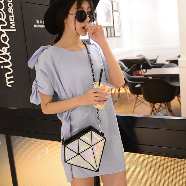 wholesale- 2016 fashion hologram bag diamond shape laser holographic crossbody chain bag women messenger bags
wholesale- 2016 fashion hologram bag diamond shape laser holographic crossbody chain bag women messenger bags