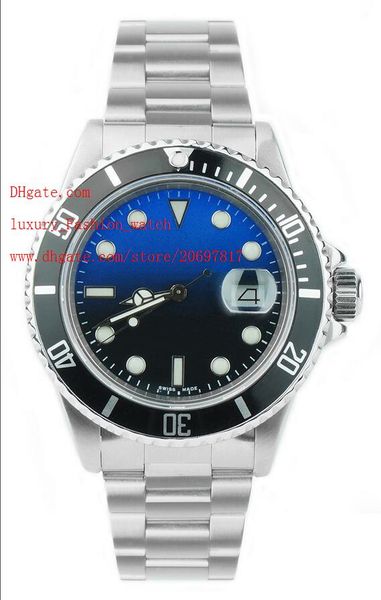 

factory supplier luxury ceramic bezel 40mm 116610lv 116610 blue/black dial asia 2813 automatic mechanical mens watch watches, Slivery;brown