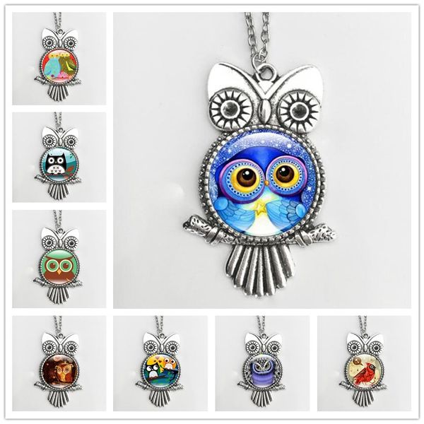fashion owl pendant necklace glass cabochon charm necklace in jewelry vintage silver color statement chain necklace
fashion owl pendant necklace glass cabochon charm necklace in jewelry vintage silver color statement chain necklace