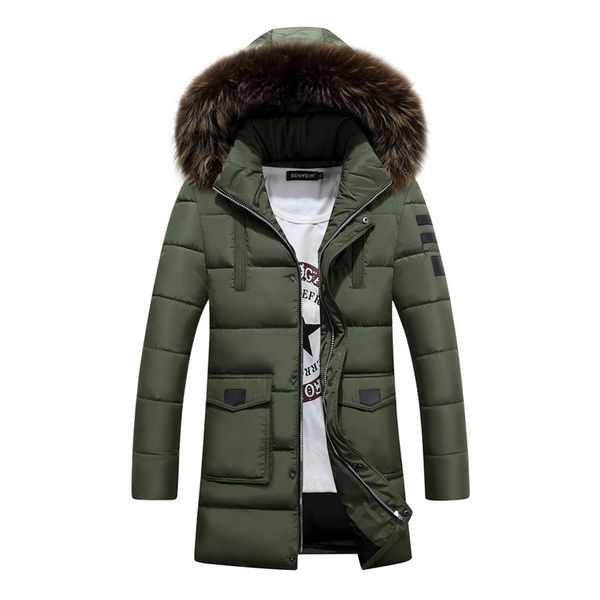 wholesale- 2017 new arrival winter jacket men cotton padded long thick warm casual hooded male with fur collar jacket coat 125wy, Black
wholesale- 2017 new arrival winter jacket men cotton padded long thick warm casual hooded male with fur collar jacket coat 125wy, Black