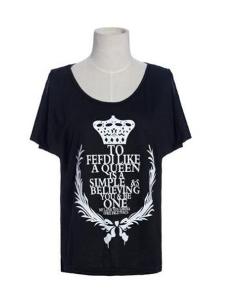 concise off-shoulder crown embellished shirt black, White
concise off-shoulder crown embellished shirt black, White