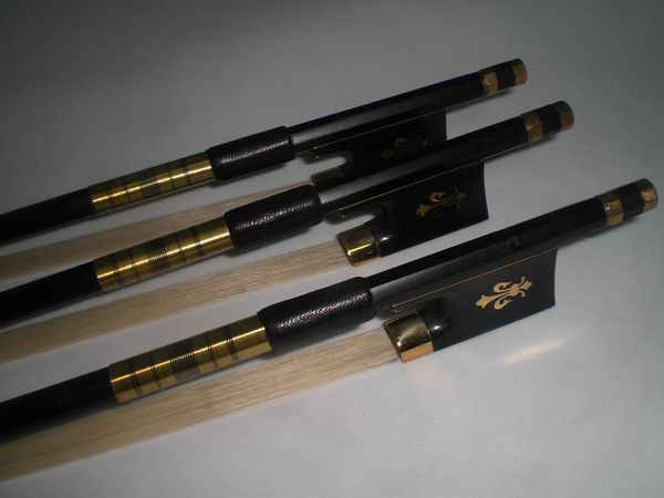3 pcs quality black color carbon fiber violin bow with ebony frog all 4/4 white bow hair
3 pcs quality black color carbon fiber violin bow with ebony frog all 4/4 white bow hair