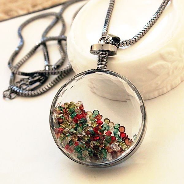 temperament round perfume bottle unique personality decorative necklace, ladies long paragraph accessories pendant pendant, sweater chain je, Silver
temperament round perfume bottle unique personality decorative necklace, ladies long paragraph accessories pendant pendant, sweater chain je, Silver