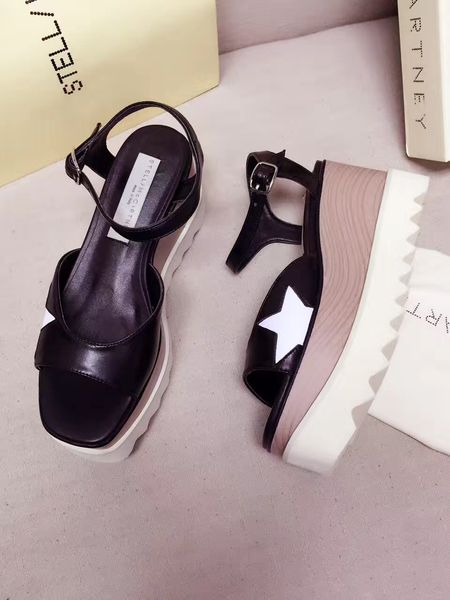 2017 summer stella mccartney star sandals genuine leather elyse platform women shoes, Black
2017 summer stella mccartney star sandals genuine leather elyse platform women shoes, Black