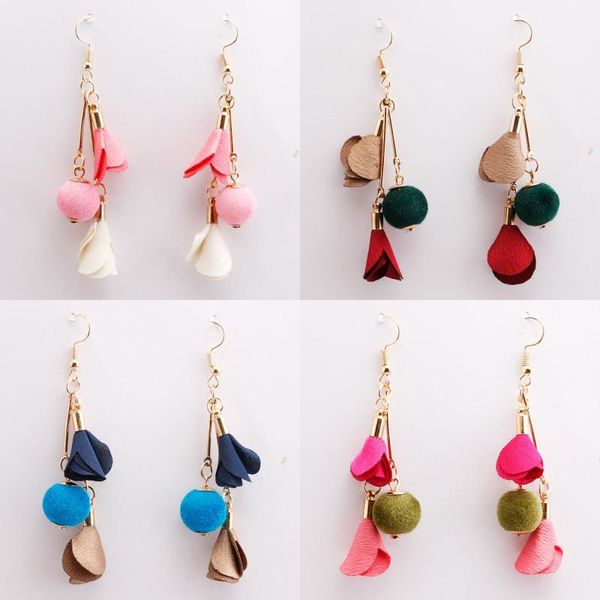 2018 fashion handmade cloth wool ball earrings exaggerated earrings for women long earrings drop fashioin jewelry 5 styles d192s, Silver
2018 fashion handmade cloth wool ball earrings exaggerated earrings for women long earrings drop fashioin jewelry 5 styles d192s, Silver