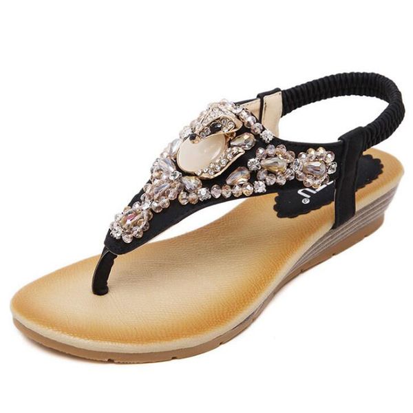 women sandals 35-40thick bottom platform flip flops rhinestone wedge heel shoes patchwork woman summer sandals, Black
women sandals 35-40thick bottom platform flip flops rhinestone wedge heel shoes patchwork woman summer sandals, Black