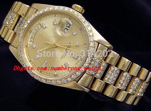 luxury watches men perpetual 18k gold watch w/diamonds wristwatches automatic mechanical movement watches men mens watch, Slivery;brown
luxury watches men perpetual 18k gold watch w/diamonds wristwatches automatic mechanical movement watches men mens watch, Slivery;brown