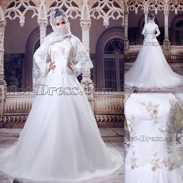 muslim high neck white wedding dresses a-line long sleeve 2018 bridal gowns islamic dress for brides
muslim high neck white wedding dresses a-line long sleeve 2018 bridal gowns islamic dress for brides
