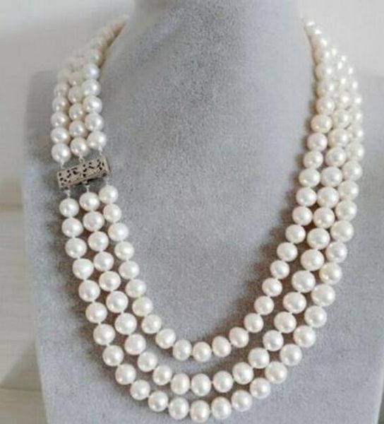 noblest triple strands natural 8-9mm south sea white pearl necklace 18-20inch 925 silver
noblest triple strands natural 8-9mm south sea white pearl necklace 18-20inch 925 silver