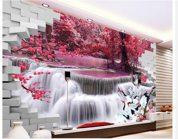 costom fashion mural 3d wallpaper 3d wall papers for tv backdrop