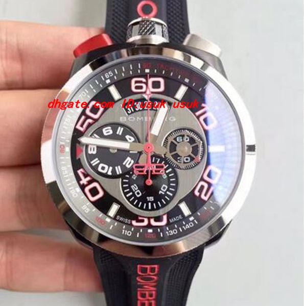 luxury wristwatch new 68 quartz chrono black pvd rubber strap watch 45mm men watches, Slivery;brown
luxury wristwatch new 68 quartz chrono black pvd rubber strap watch 45mm men watches, Slivery;brown