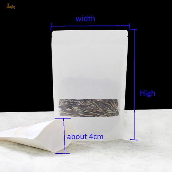 100pcs/lot 7sizes white kraft paper packaging bag frosted windows stand up zipper packing bags zip lock retailer package
100pcs/lot 7sizes white kraft paper packaging bag frosted windows stand up zipper packing bags zip lock retailer package