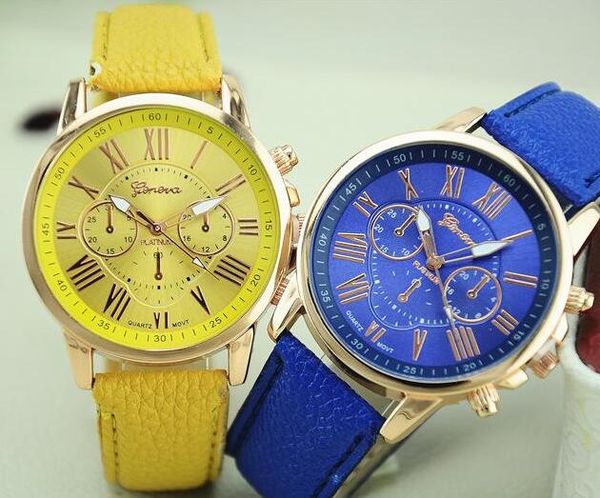 fashion alloy watches geneva roman numerals genuine leather analog quartz wristwatch men sport faux casual clock, Slivery;brown
fashion alloy watches geneva roman numerals genuine leather analog quartz wristwatch men sport faux casual clock, Slivery;brown