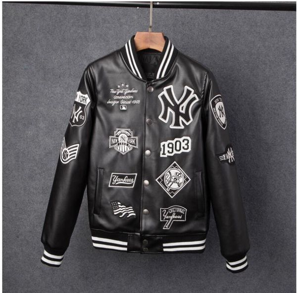 Men jacket brand caual men new york pu coat fa hion hip hop embroidery ba eball ny jacket weat hirt, Black;brown
Men jacket brand caual men new york pu coat fa hion hip hop embroidery ba eball ny jacket weat hirt, Black;brown