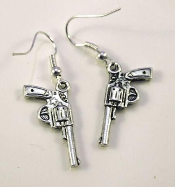 style pistol gun mixed revolver bullet drop dangle earrings 925 silver fish ear hook 50pairs tibetan silver chandelier earring jewelry gift, Golden
style pistol gun mixed revolver bullet drop dangle earrings 925 silver fish ear hook 50pairs tibetan silver chandelier earring jewelry gift, Golden