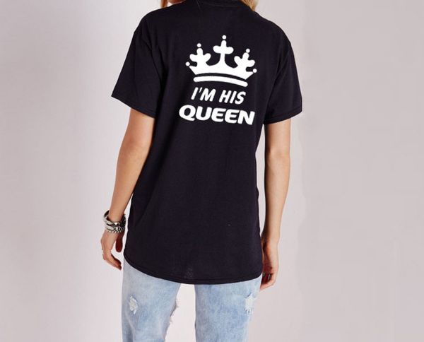 couple novelty lover's t-shirt creative printed king queen letter men women crown o-neck tees 2017 summer, White;black
couple novelty lover's t-shirt creative printed king queen letter men women crown o-neck tees 2017 summer, White;black